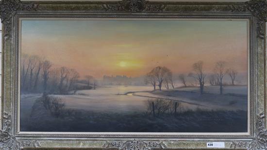 Michael Morris December Evening, Arundel 49 x 99cm